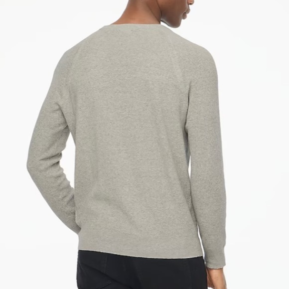 J crew heather dove Cotton seed-stitch crewneck sweater - Picture 2 of 4